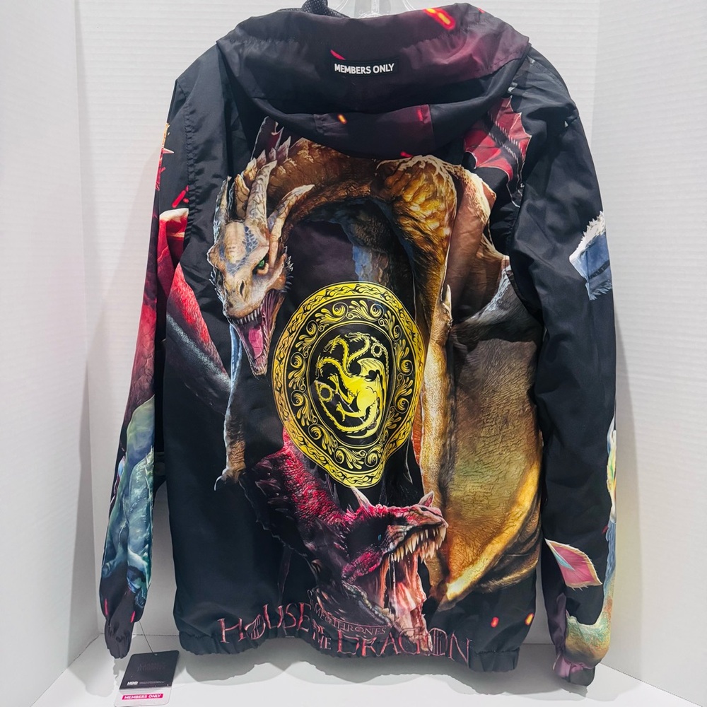 Members Only HBO Game of Thrones House of the Dragon Windbreaker Jacket Size M - Picture 4 of 5